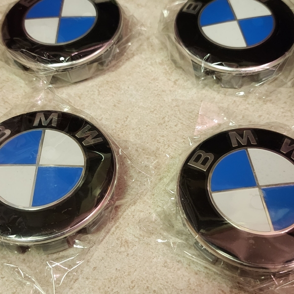 Set Of 4 2.68" *OR* 2.2" BMW hubcap Center Caps - Picture 8 of 16